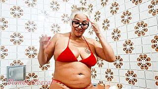 shove that dildo deep in my wet pussy then piss all over bathroom floor