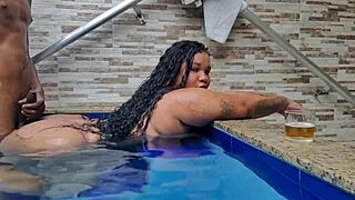 bbw bebe swallows my cum poolside brazilian style