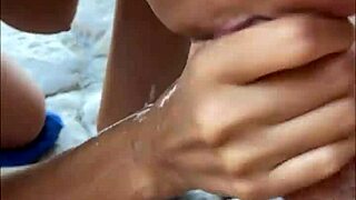 sloppy pov beach blowjob backstage with big cock teen model