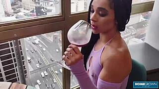 Lua Sophia squirts wildly before big black cock anal pounds her ebony ass