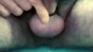 i edge my cock hard with latex gloves and tight cockring masturbation series gloves fetish