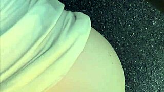 Blonde street hooker gives sloppy BBBJ then bent over bareback cum on ass