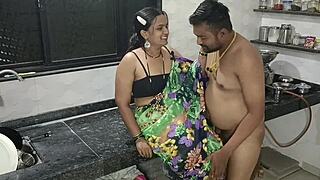 horny indian couple bangs hard in kitchen 😘🔥🍆