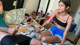 Skinny tanned goddess deepthroat homemade first time spit!