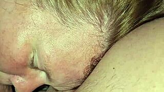 Milf dirty talks while sucking that throbbing cock deep