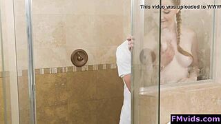 Sexy Babe Bent Over Doggystyle in Hot Shower Fuck!