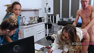 Boss lady misses stranger's sneaky deep thrusts boredma