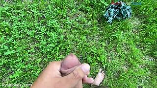 Cumming hard outside feels amazing! 🌳💦😍