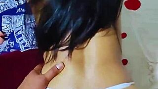 Young Latina bends over for papi, begs doggystyle pounding till boyfriend's friend cums on her cute face