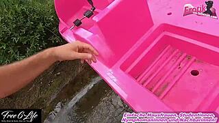 german skinny blonde teen amateur outdoor pounding