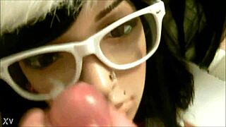 i blast cumshot facial all over this glasses fuck doll