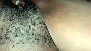 Big Cock Fills Petite Hairy Pussy Gently