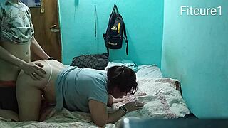 Doggy And Cowgirl With Pink White Thong Latina Amateur