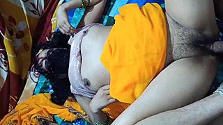 Newlywed Indian bride's tight pussy creampied anal in bedroom dirty Hindi talk