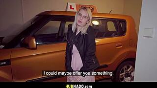 Blonde Kristy, show me your naughty thong lesson skills!