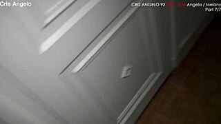 angela and melany share cris angelo's cock after work... wild threesome paris style!