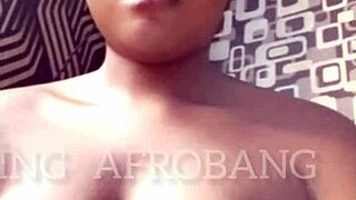 princess afrobang shakes her black teen curves solo!