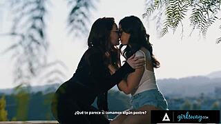 chloe surreal and jessica ryan squirt passionately in pov lesbian sex.
