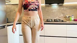 stepmom's tight pussy rides stepson cock to skip housework russian homemade