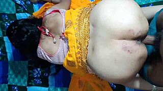 Newlywed Indian bride's tight pussy creampied anal in bedroom dirty Hindi talk