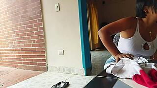 mature latina milf sucks step-nephew's cock deepthroat