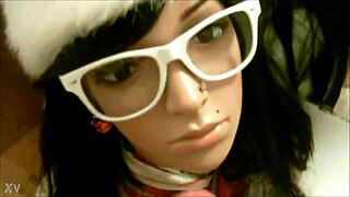 i blast cumshot facial all over this glasses fuck doll