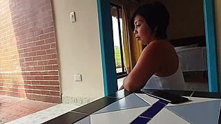 mature latina milf sucks step-nephew's cock deepthroat