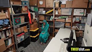 Cute hijab-wearing muslim teen bends over for doggystyle pounding caught on mall cctv