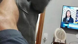 hubby watch me flash then call neighbor to shave my redhead pussy bare