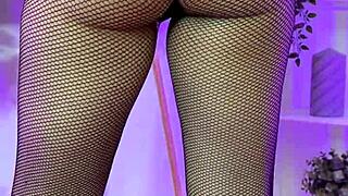 nylon club mature in fishnets heels leggings dances teasing feet