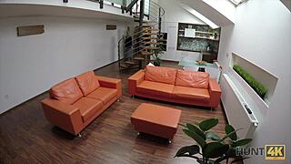 blonde teen drops fight with boyfriend when cash makes her spread legs