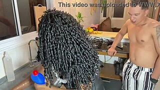 old man watches young girl suck his cock then rides it deep