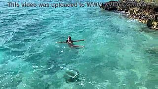 Monika Fox Strips Naked on Beach from Tour Bus