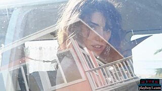 Azura Grace strips her big natural tits and perfect Latina ass teasingly