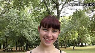 Cute Petite 18-Year-Old Luna's First Porno Casting Interview