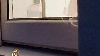 Watch Your Busty British Neighbor Shower and Flash Tits!