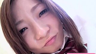 schoolgirl riko maski moans through intimate uniform coaching