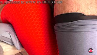 she massaged me with cum dripping from her yoga leggings pussy??