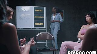 Hey, lucky guys, watch Kenna James, Reagan Foxx, Nathan Bronson pounding Arab petite MILFs!