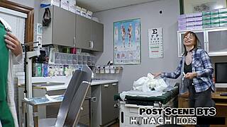 Freshman Ditria Rose Wriggles to Mandatory Hitachi Vibrator Orgasm Closeup