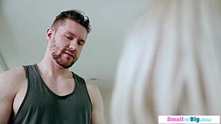 big dude wrecks petite teen neighbor slut's tight holes deep