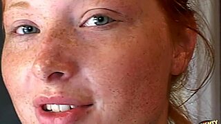 Redhead's Face Drowned In Bukkake After Bent Over Double Penetration Assault