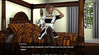 Blonde maid Carina plays with toys fucking big tits creampie ending