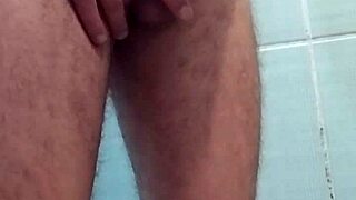 watch me jerk off while bathing my monster cock!