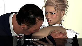 Blonde maid Carina plays with toys fucking big tits creampie ending