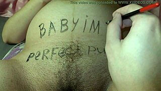 9 months pregnant big boobs babe covered in lewd writings pov milky mari 😍🤰💦
