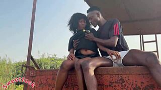 nigerian babe bends over for mind blowing wet pussy doggystyle pounding