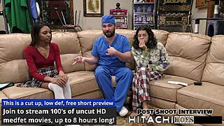 Freshman Solana's Mandatory Hitachi Vibrator Orgasm Backstage