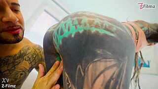 i'm gettin' my tattooed asshole stretched atm then gaped wide open by monster cock sloppily