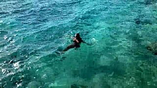 Monika Fox Strips Naked on Beach from Tour Bus